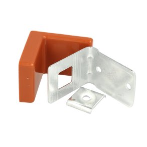 Vgbeslag (3 Dele) til Skab,Reol eller Kommode - Kirsebr