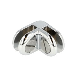 Glassamlebeslag 90 - 2 Sider - Krom -  t/4-6mm Glas