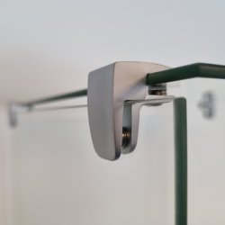 Glassamlebeslag 90 - 2 Sider - Alu -  t/4-6mm Glas