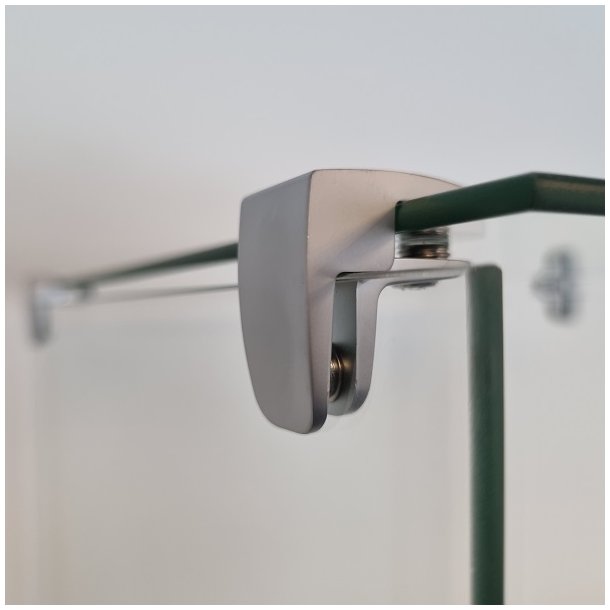 Glassamlebeslag 90 - 2 Sider - Alu -  t/4-6mm Glas