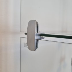 Glassamlebeslag 90 - 3 Sider - Alu -  t/4-6mm Glas