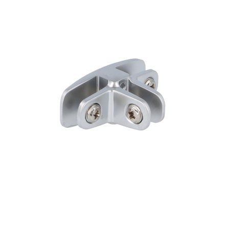 Glassamlebeslag 90� - 3 Sider - Alu -  t/4-6mm Glas