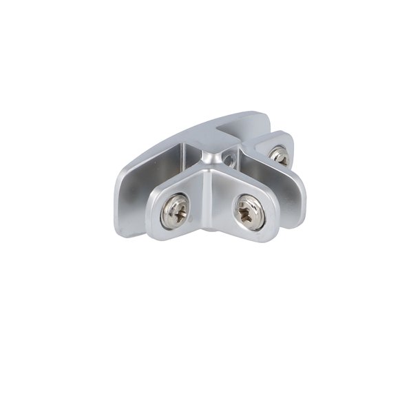 Glassamlebeslag 90 - 3 Sider - Alu -  t/4-6mm Glas