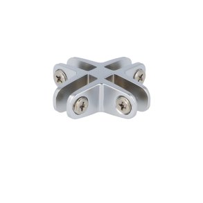 Glassamlebeslag 90 - 4 Sider - Alu -  t/4-6mm Glas