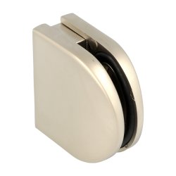 Glasklemme "XL" til 6-8mm Glas/Akryl - Mat Forniklet