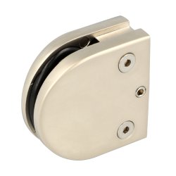 Glasklemme "XL" til 6-8mm Glas/Akryl - Mat Forniklet