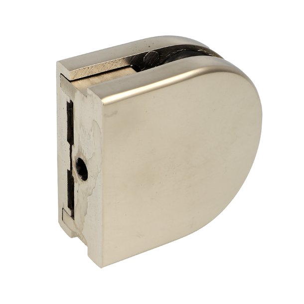 Glasklemme "XL" til 4mm Glas/Akryl - Mat Forniklet