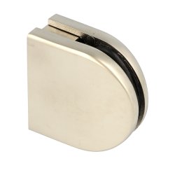 Glasklemme "XL" til 4mm Glas/Akryl - Mat Forniklet