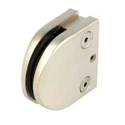 Glasklemme "XL" til 4mm Glas/Akryl - Mat Forniklet