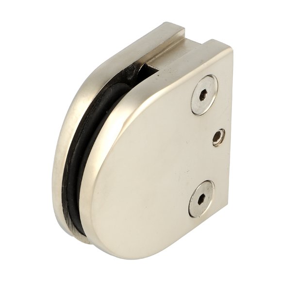 Glasklemme "XL" til 4mm Glas/Akryl - Mat Forniklet