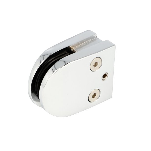 Glasklemme "M" til 6-8mm Glas/Akryl - Forkromet