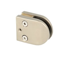 Glasklemme "M" til 6-8mm Glas/Akryl - Mat Forniklet