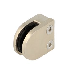 Glasklemme "S" til 4-5mm Glas/Akryl - Mat Forniklet