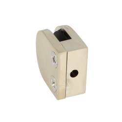 Glasklemme "S" til 4-5mm Glas/Akryl - Mat Forniklet