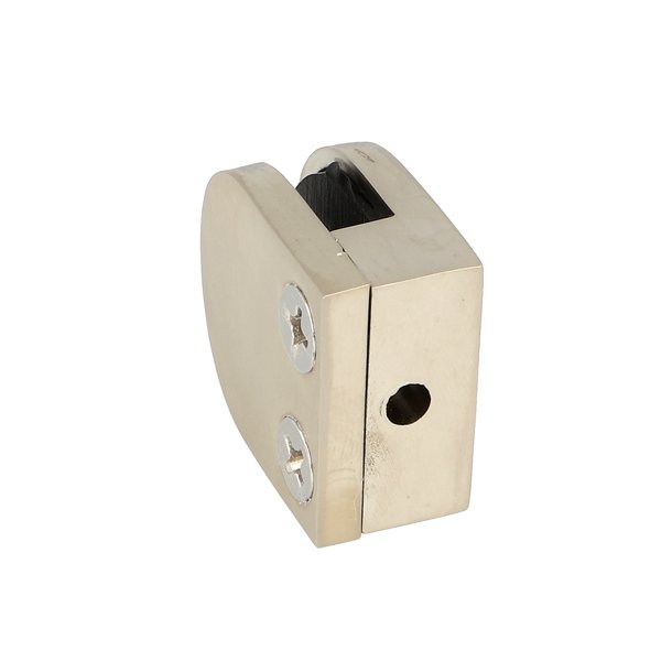 Glasklemme "S" til 4-5mm Glas/Akryl - Mat Forniklet