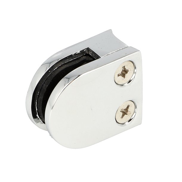 Glasklemme "S" til 4-5mm Glas/Akryl - til Rr - Krom