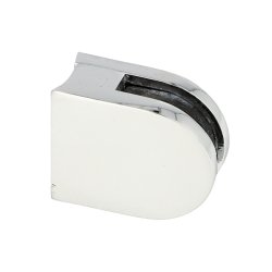 Glasklemme "S" til 4-5mm Glas/Akryl - til Rr - Krom