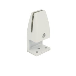 Vrnbeslag til 4-8mm Glas/Akryl - Holder Om Bordkant - Hvid