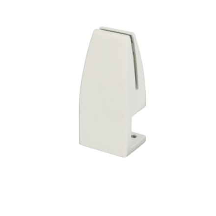 V�rnbeslag til 4-8mm Glas/Akryl - Holder Om Bordkant - Hvid
