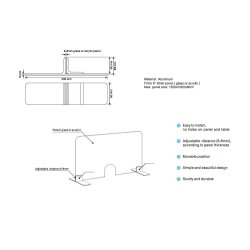 Stabilt og Strkt Vrnbeslag til 6-8mm Glas/Akryl - Sort