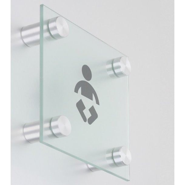 Messing Skiltebeslag - 13x19mm - Forkromet