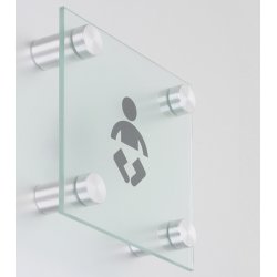 Messing Skiltebeslag - 25x25mm - Rustfri Look