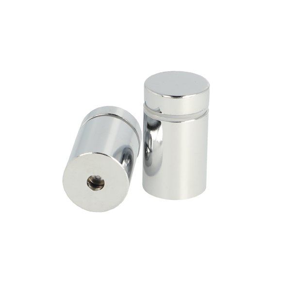 Messing Skiltebeslag - 19x25mm - Forkromet