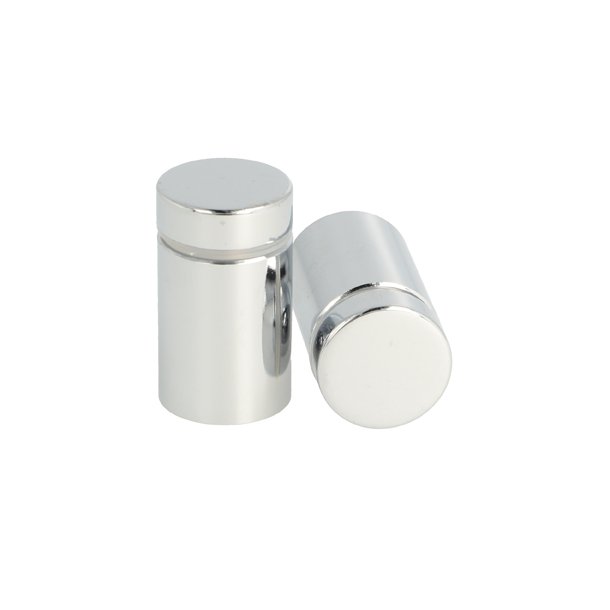 Messing Skiltebeslag - 19x25mm - Forkromet