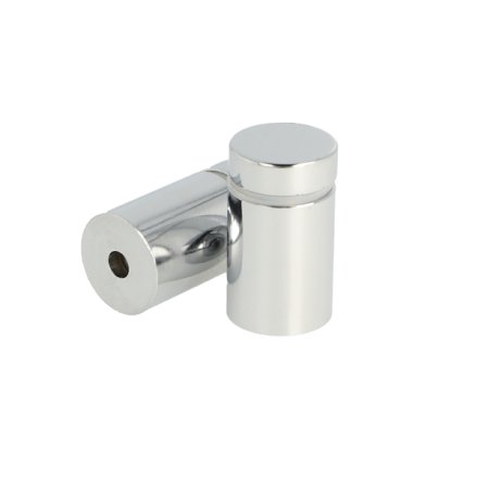 Messing Skiltebeslag - �19x25mm - Forkromet