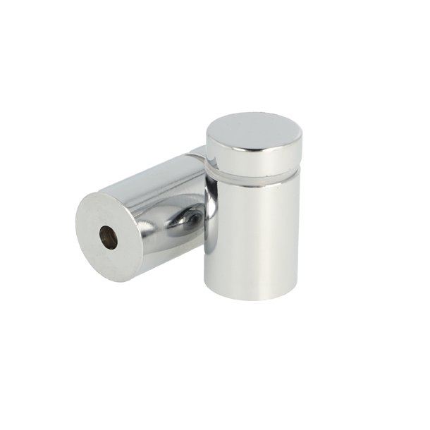 Messing Skiltebeslag - 19x25mm - Forkromet