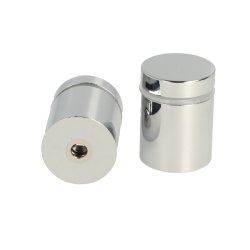 Messing Skiltebeslag - 25x25mm - Forkromet