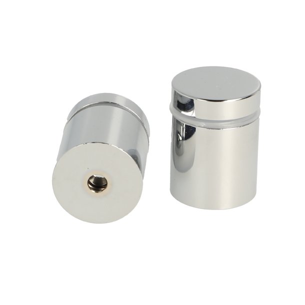 Messing Skiltebeslag - 25x25mm - Forkromet