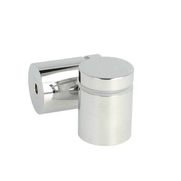 Messing Skiltebeslag - 25x25mm - Forkromet