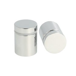 Messing Skiltebeslag - 25x25mm - Forkromet