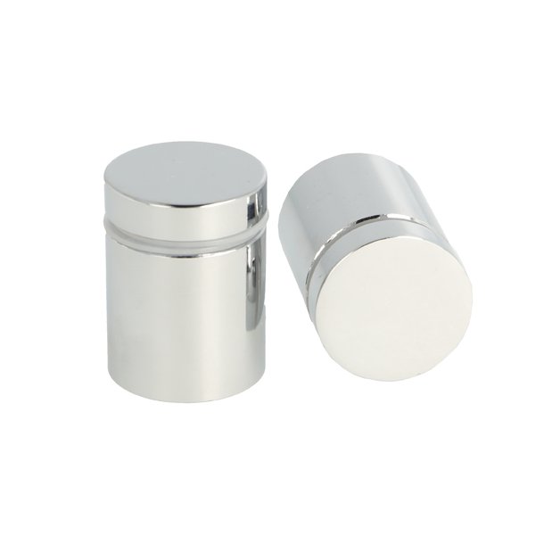 Messing Skiltebeslag - 25x25mm - Forkromet