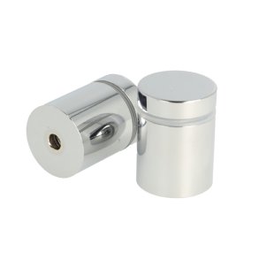 Messing Skiltebeslag - 25x25mm - Forkromet