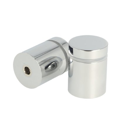 Messing Skiltebeslag - �25x25mm - Forkromet