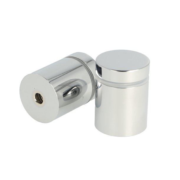 Messing Skiltebeslag - 25x25mm - Forkromet