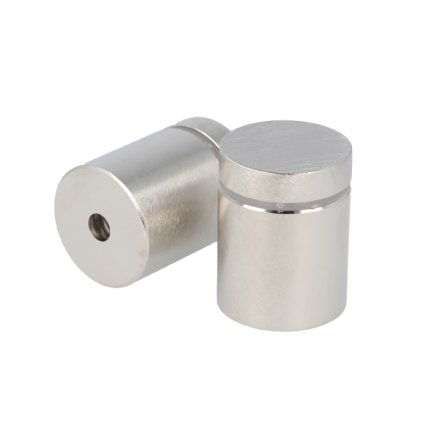 Messing Skiltebeslag - �25x25mm - Rustfri Look