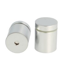 Messing Skiltebeslag - 25x25mm - Alu Look