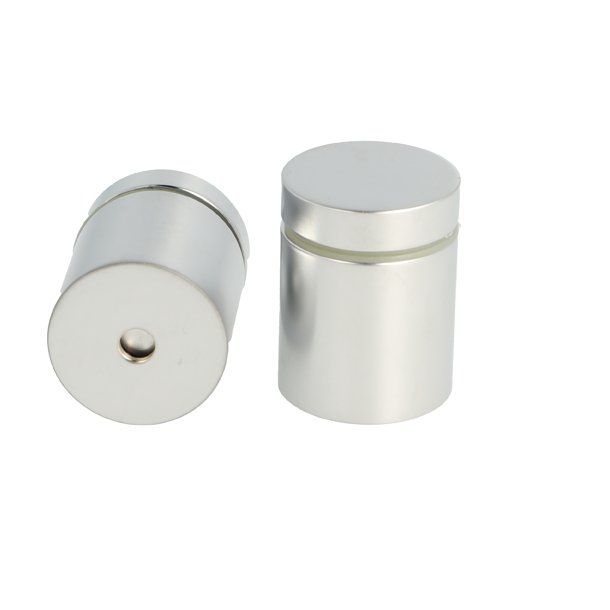 Messing Skiltebeslag - 25x25mm - Alu Look