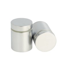 Messing Skiltebeslag - 25x25mm - Alu Look