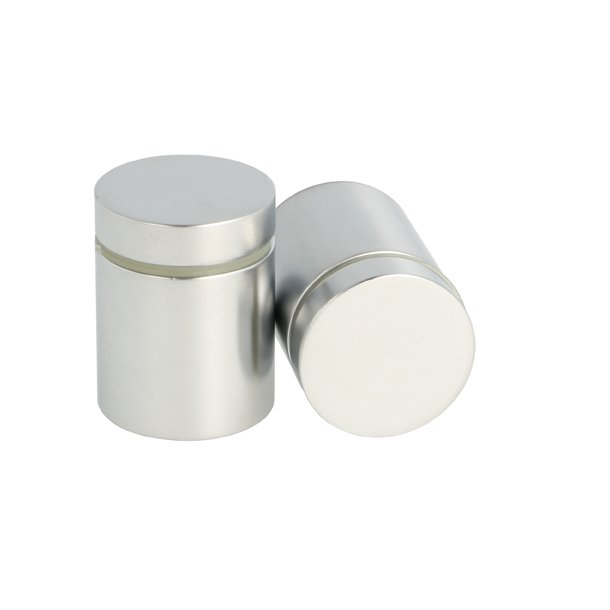 Messing Skiltebeslag - 25x25mm - Alu Look