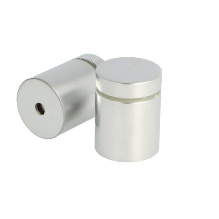 Messing Skiltebeslag - �25x25mm - Alu Look
