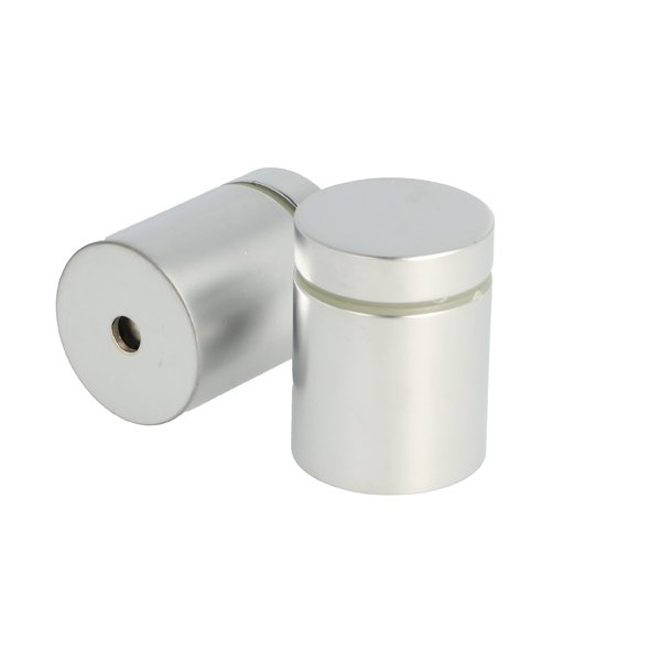 Messing Skiltebeslag - 25x25mm - Alu Look