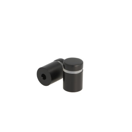 Aluminium Skiltebeslag - �13x13mm - Sort