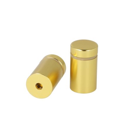 Aluminium Skiltebeslag - �19x25mm - Messing Look