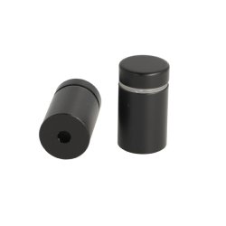 Aluminium Skiltebeslag - 19x25mm - Sort