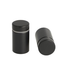 Aluminium Skiltebeslag - 19x25mm - Sort