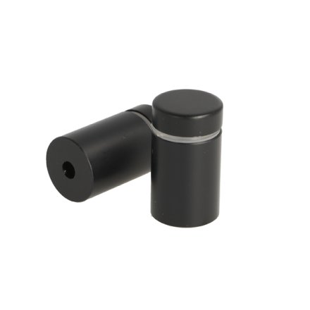 Aluminium Skiltebeslag - �19x25mm - Sort